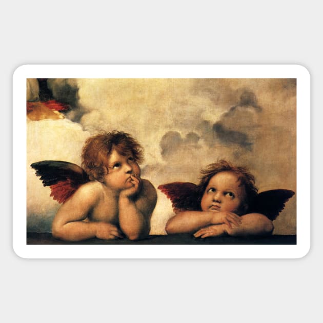 Sistine Madonna Angels by Raphael Sticker by MasterpieceCafe